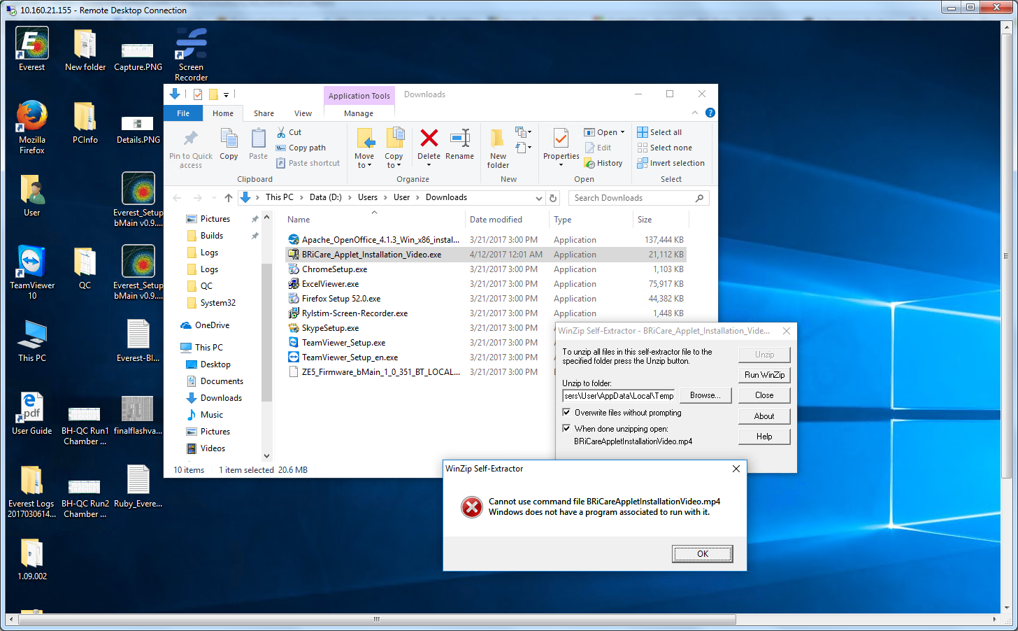 cannot download exe files windows 10